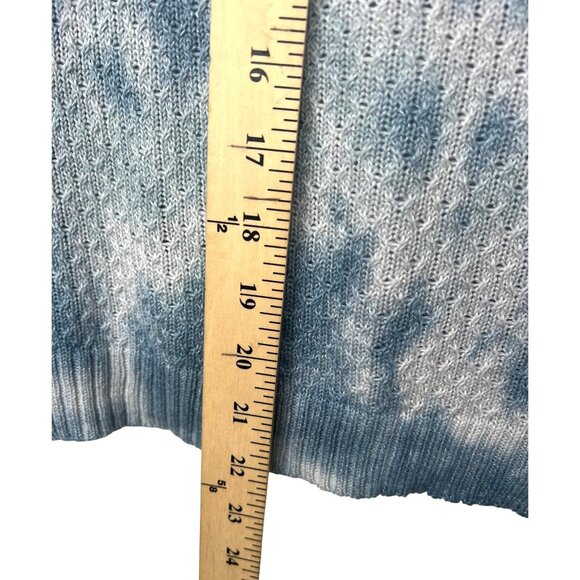 Knox Rose Womens Tie-Dye V-Neck Knit Pullover Sweater XL Blue - Picture 7 of 13